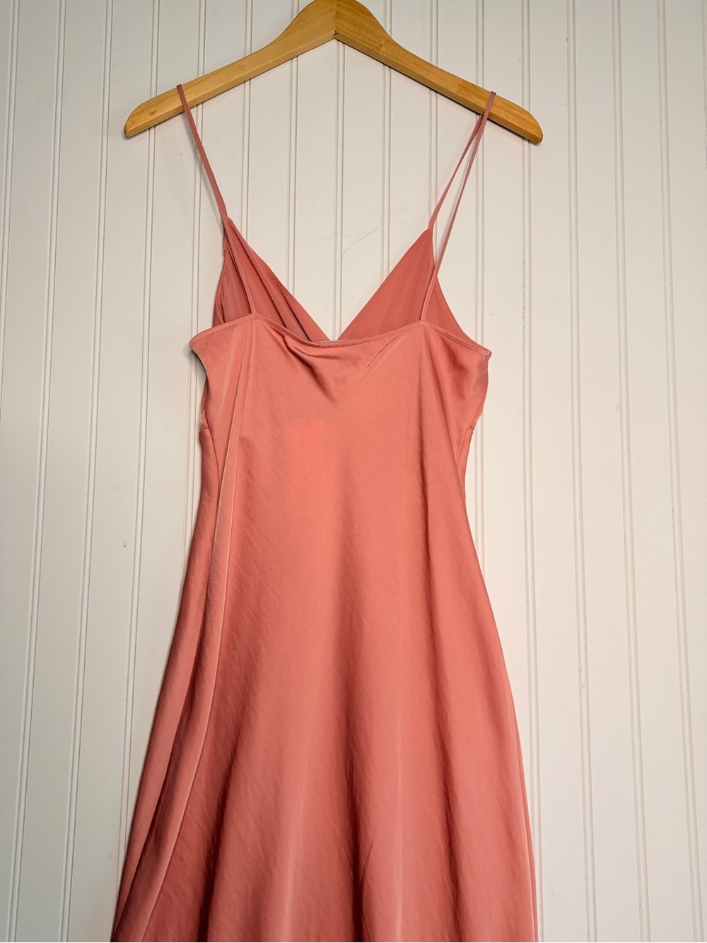 Zara NWT Rose Satin Wrap-Front Maxi Slip Dress Size Medium - Picture 3 of 14